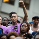 Activists rally in support of NFL quarterback Colin Kaepernick outside the offices of the National Football League on Aug. 23, 2017, in New York City. (Drew Angerer/Getty Images)